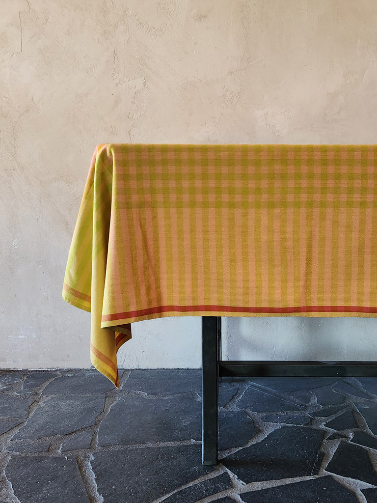 Grid Tablecloth - Pink Lemonade