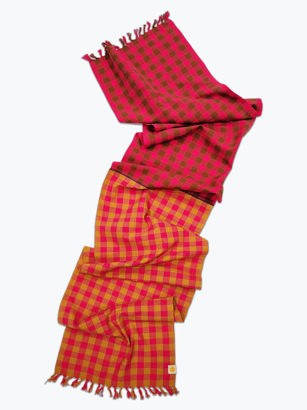 Chunky Plaid Table Runner - Dahlia