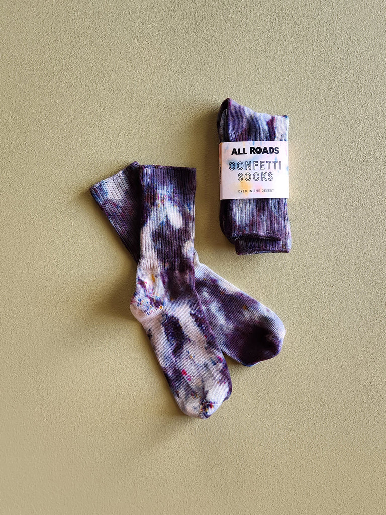 dark tie dye socks