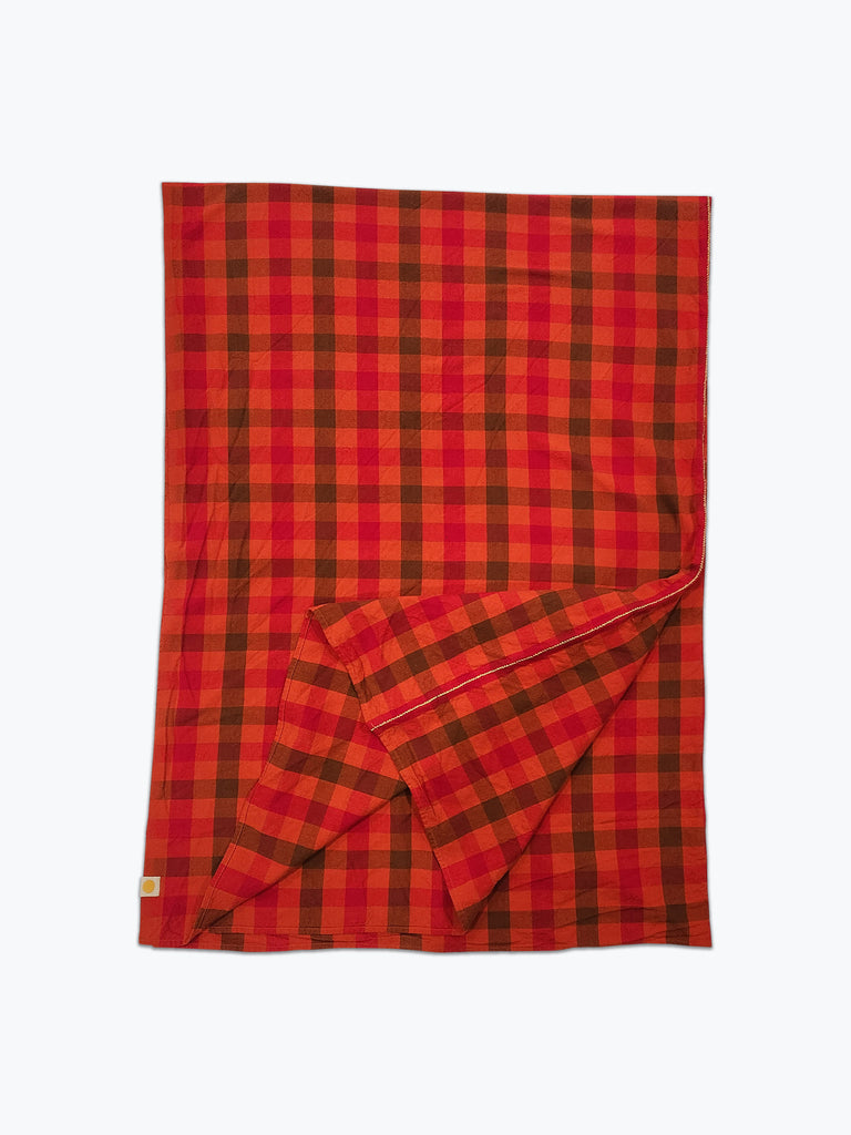 Chunky Plaid Tablecloth - Scarlet