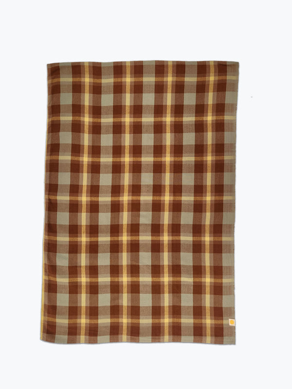 Bonnie Plaid Tablecloth - Acorn