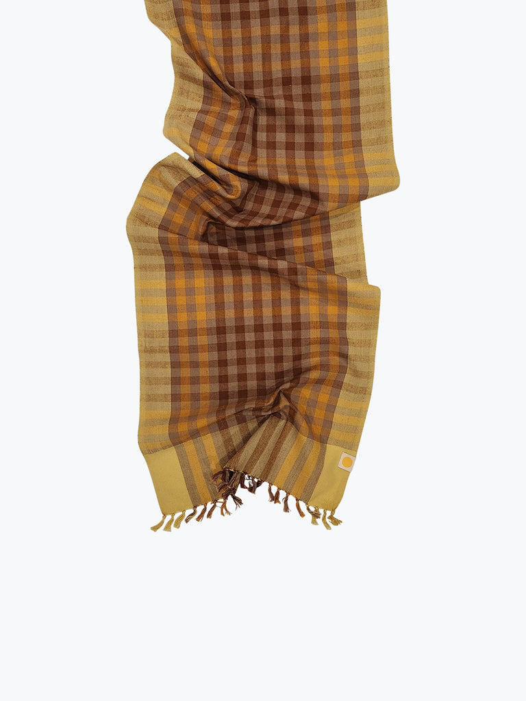 Covington Plaid Table Runner - Brown Butter