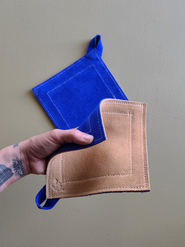 Suede Potholder - Cobalt