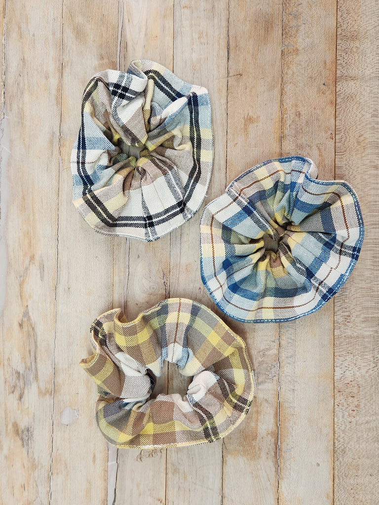 Cotton Scrunchie - Country Plaid
