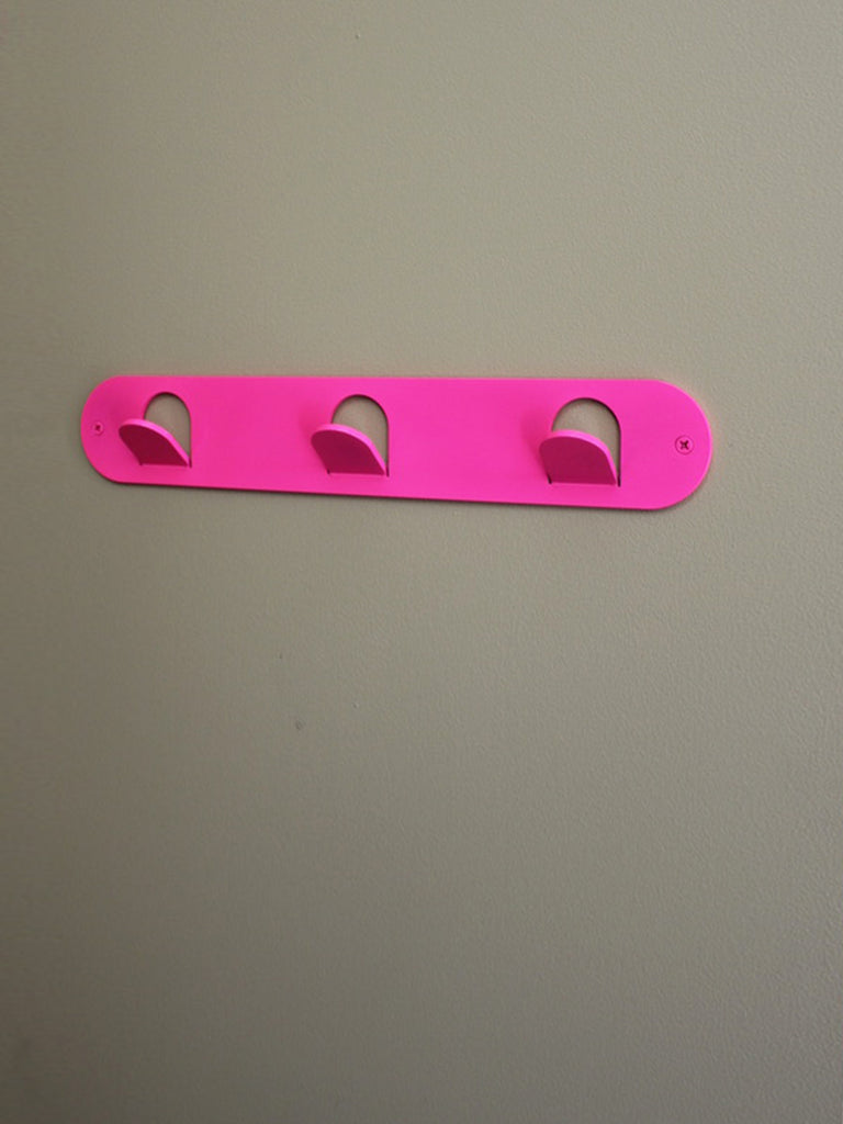 Triple Tab Hook - Fluro Pink Gloss