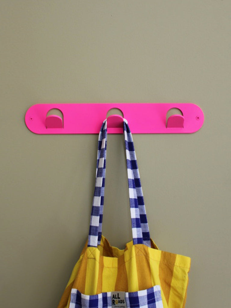 fluroscent pink modern wall hook