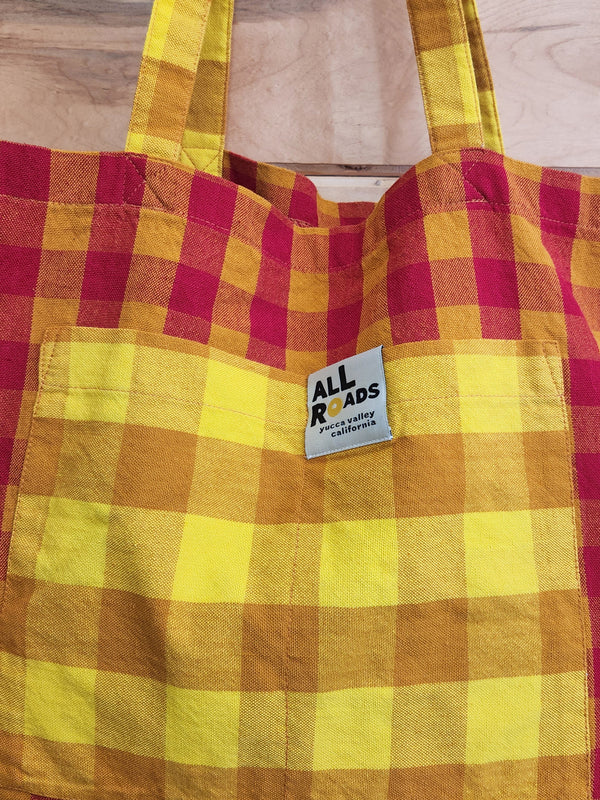 Mezcla Tote - Ketchup & Mustard Plaid