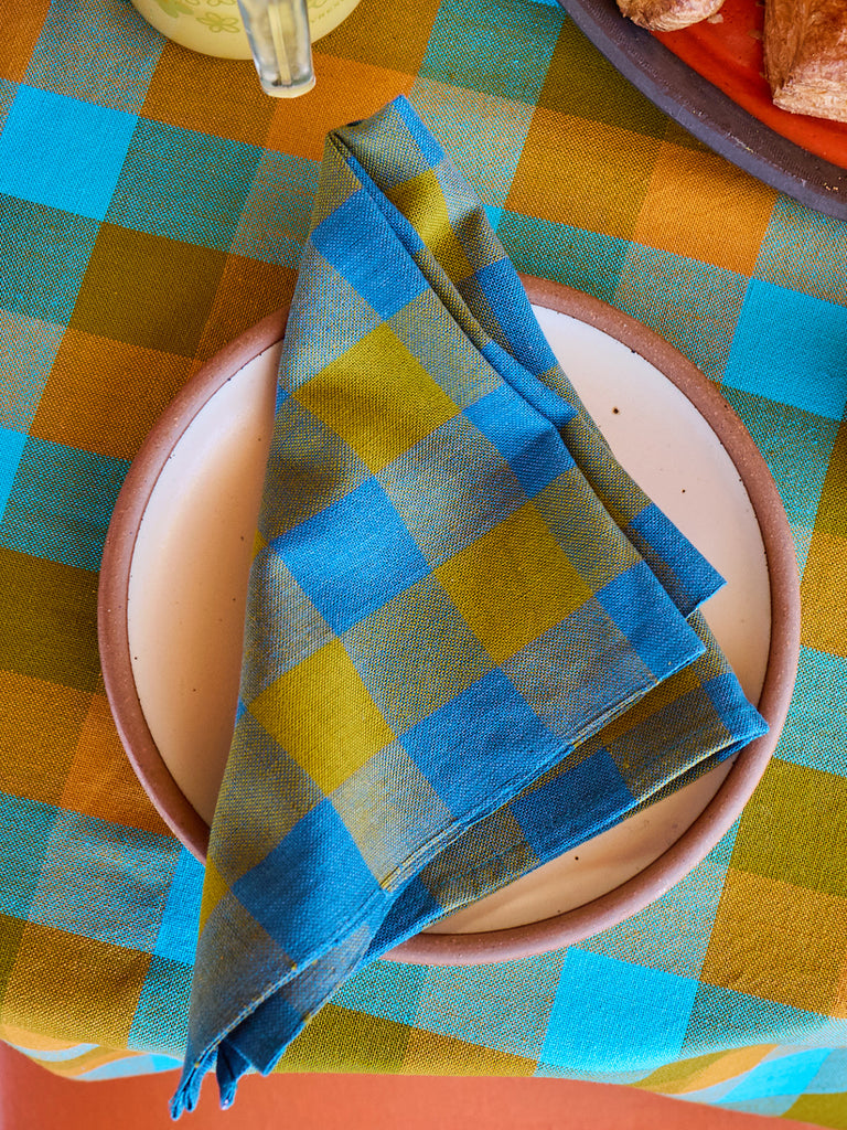 Big Gingham Napkin Pair - Lake