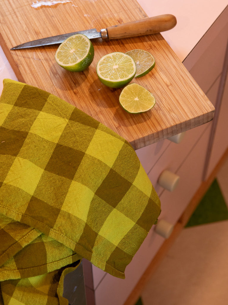 Big Gingham Napkin Pair - Limon