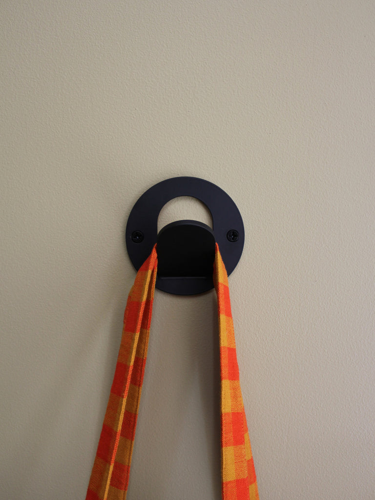 matte black modern round wall hook