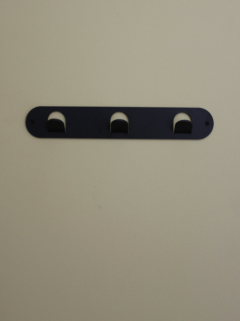 Triple Tab Hook - Matte Black