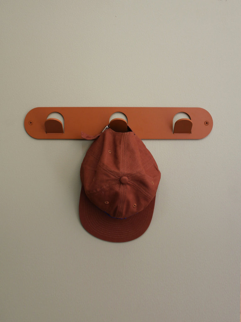 Triple Tab Hook - Matte Burnt Orange