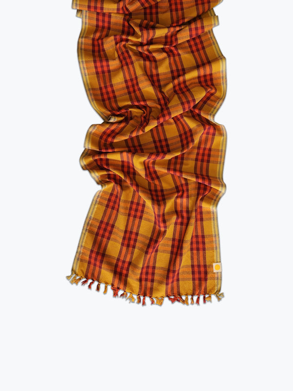 Outlet: Waffle Plaid Table Runner - Naranja