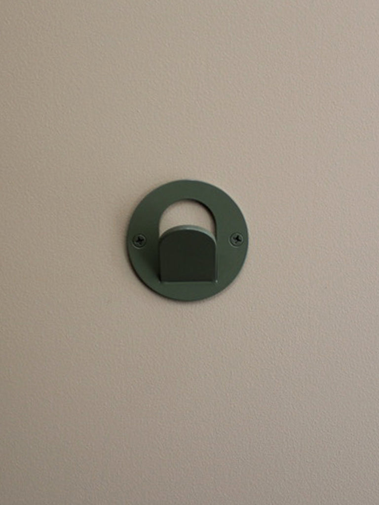 Single Tab Wall Hook - Olive Gloss