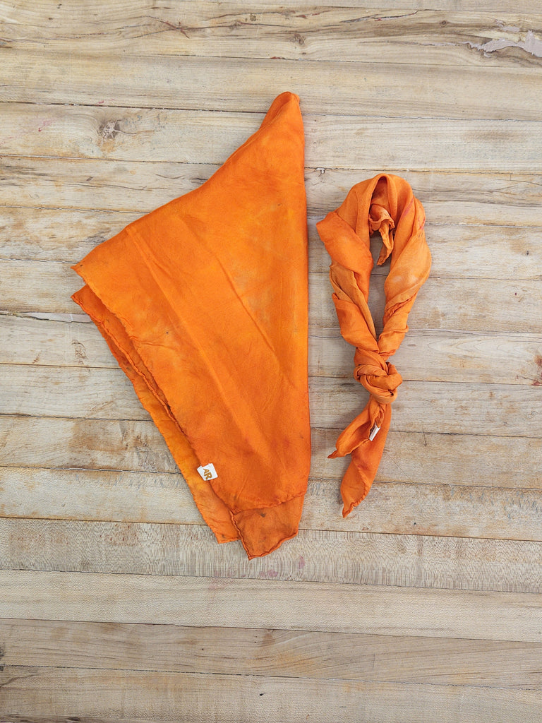 Silk Bandana - Orange