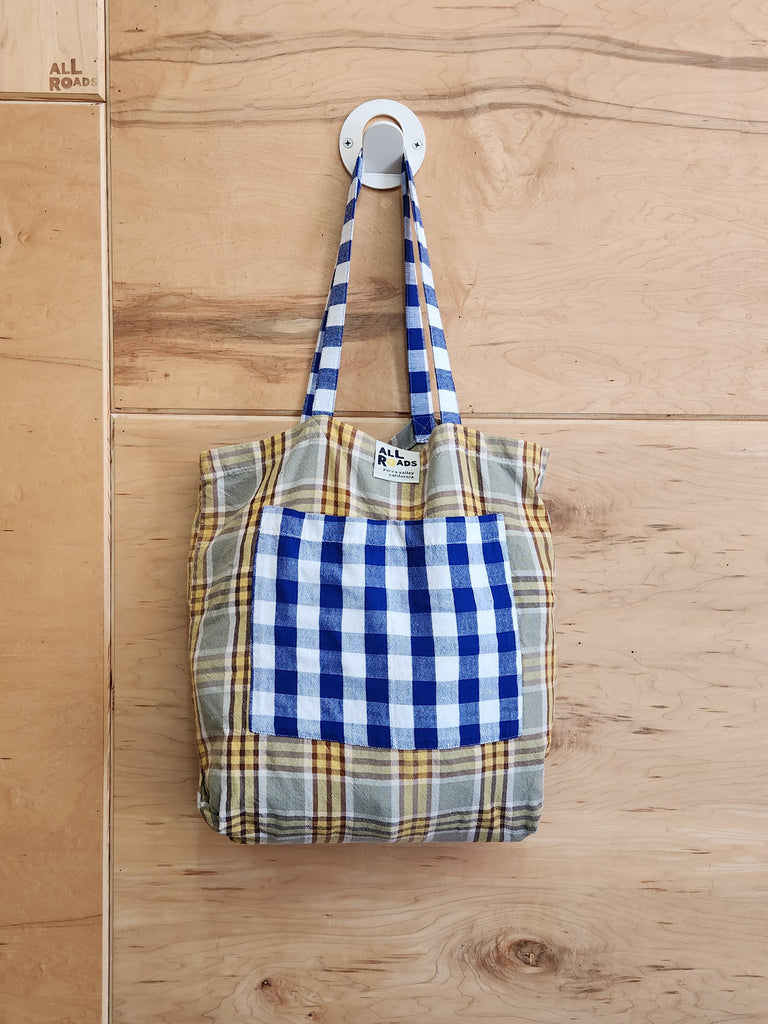 Mezcla Tote - Provincial Plaid & Cobalt Check