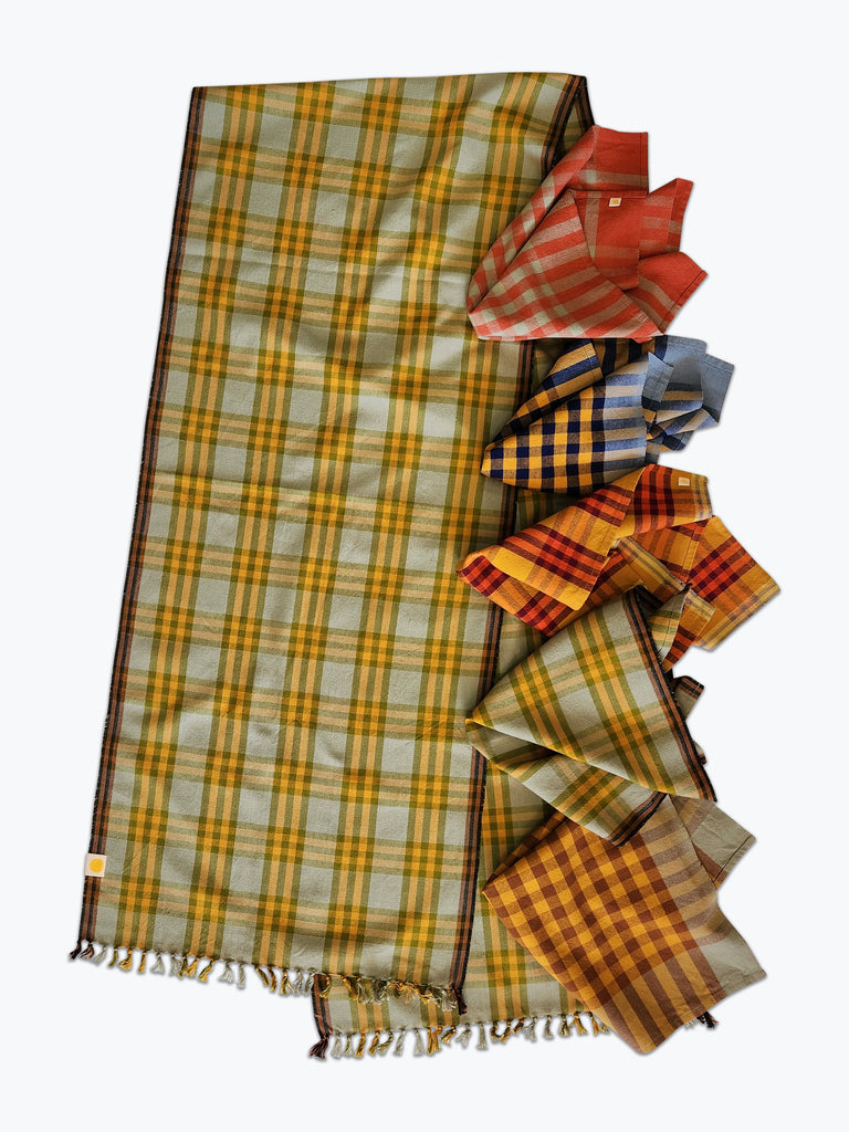 Outlet: Waffle Plaid Table Runner - Verde