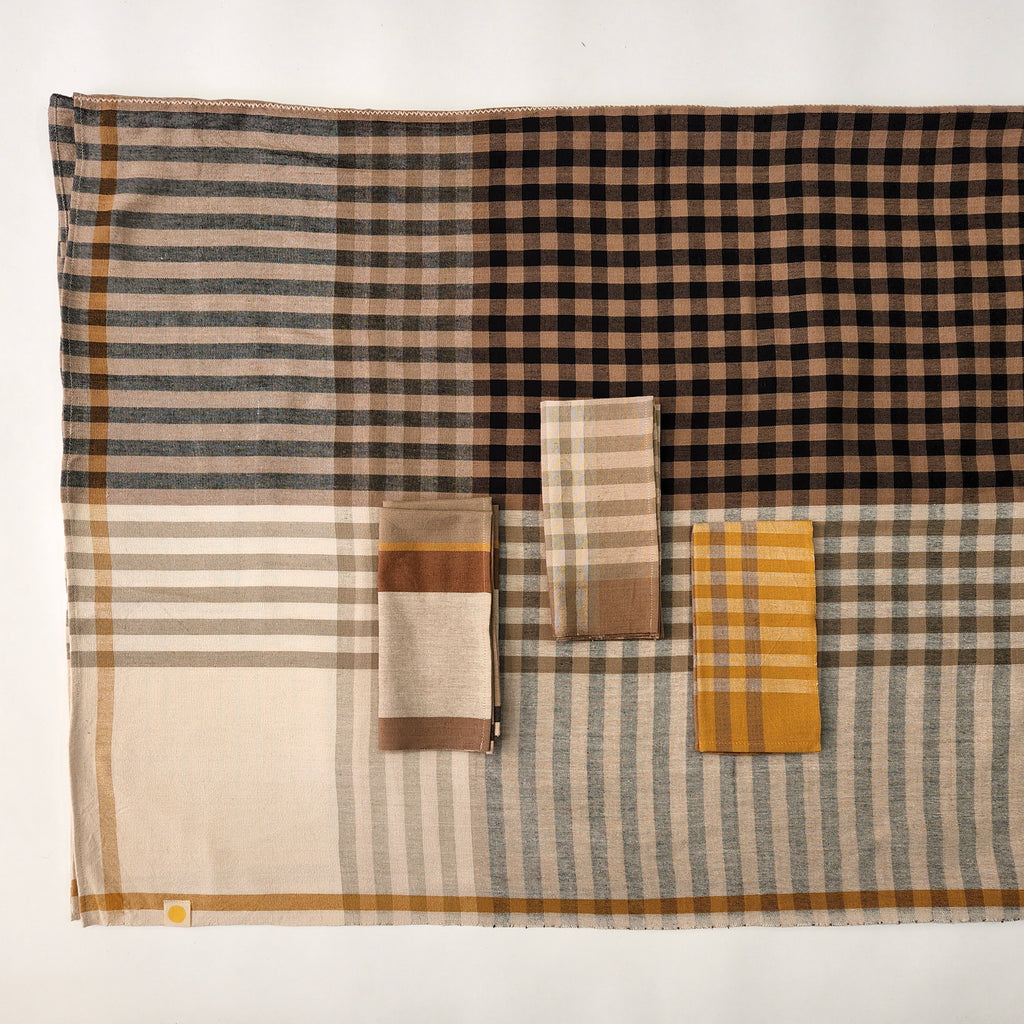 Grid Tablecloth - Granite