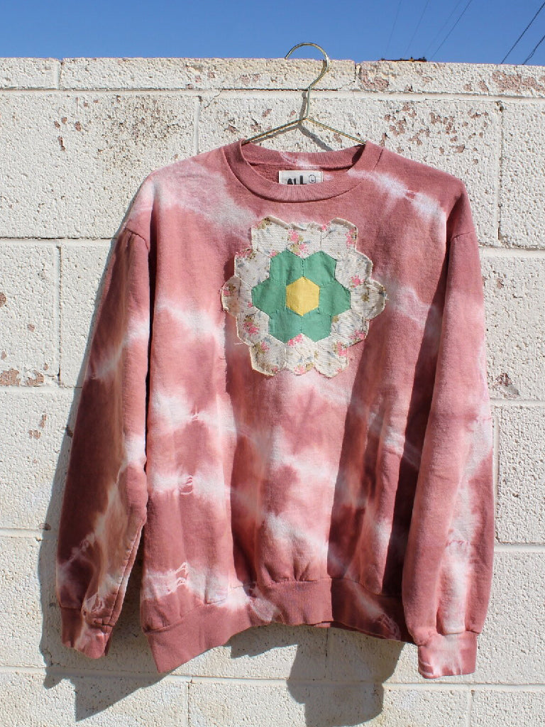 Large - Quilt Block Clay Sweatshirt