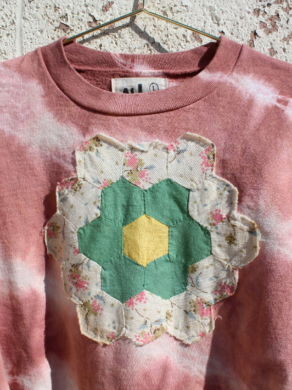Large - Quilt Block Clay Sweatshirt