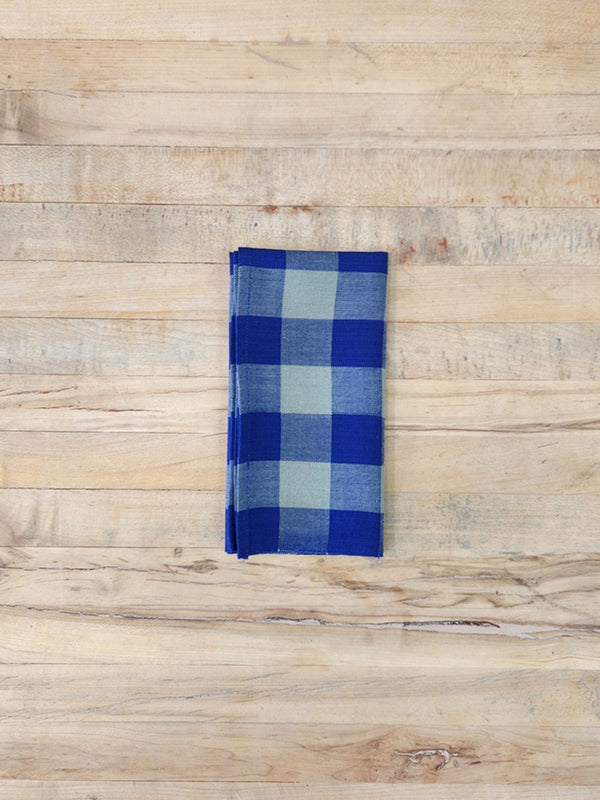 Cotton Napkin Set - Cobalt & Mint