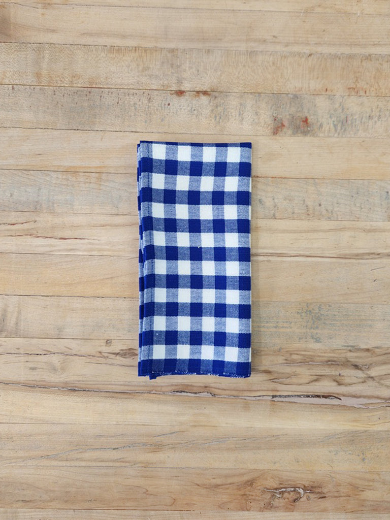 Cotton Napkin Set - Cobalt & Mint