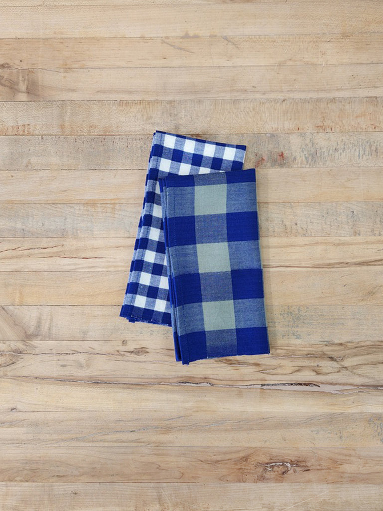 Blue Gingham Cloth Napkins - All Roads