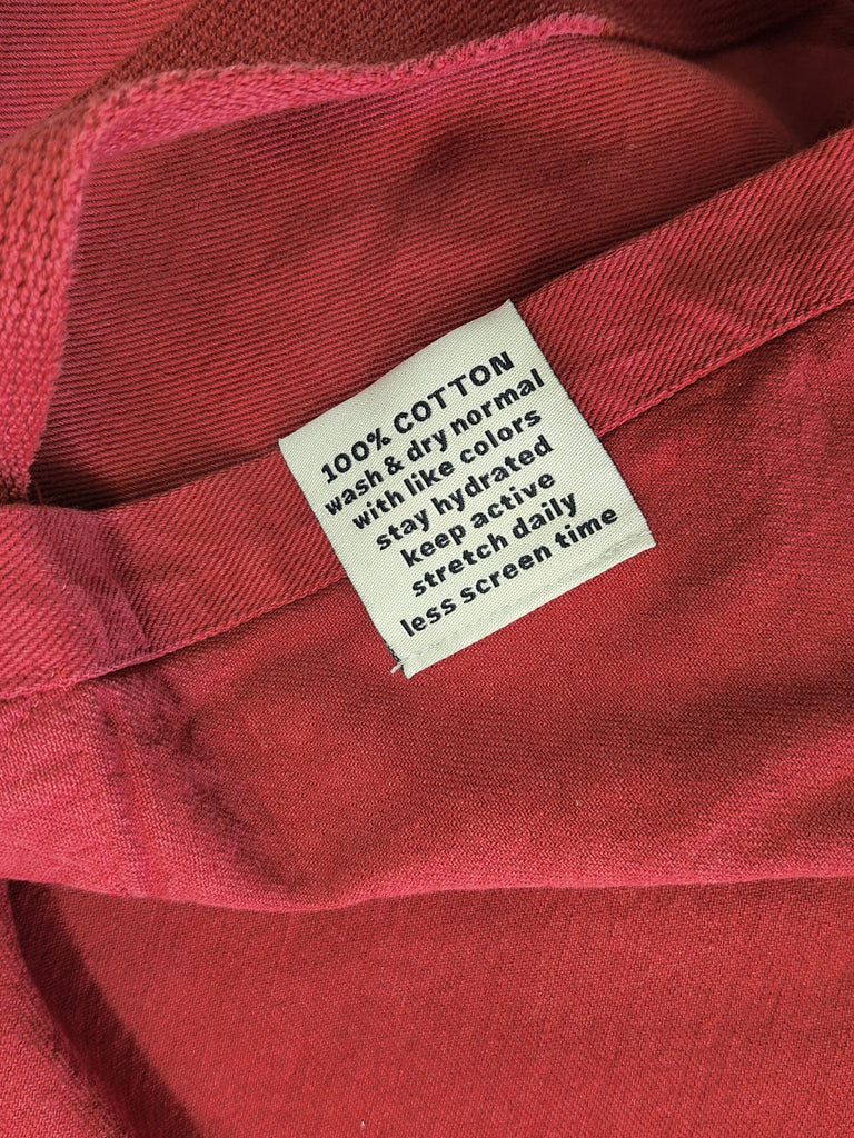 Canvas Circle Tote - Cranberry