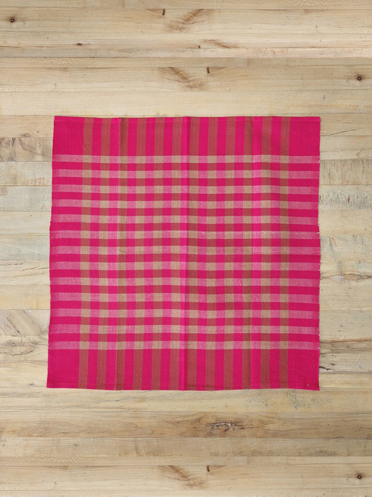 Pink Gingham Cloth Napkins - All Roads