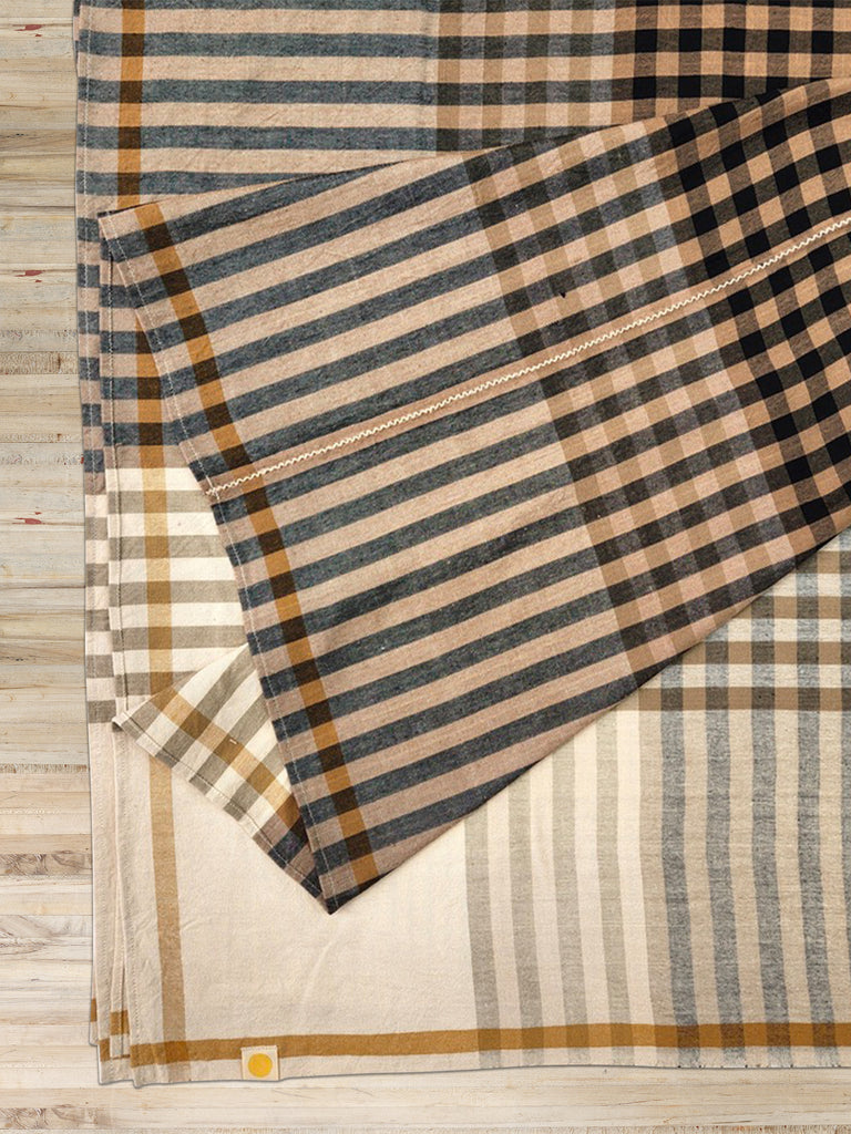 Grid Tablecloth - Granite