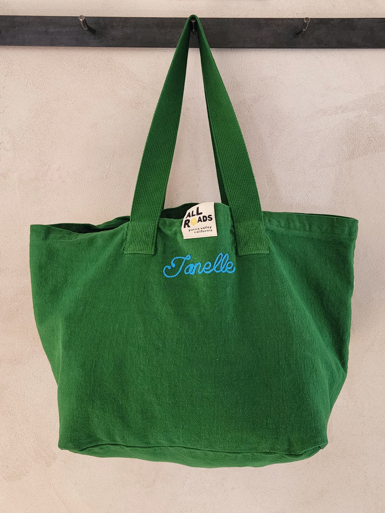 Canvas Circle Tote - Green