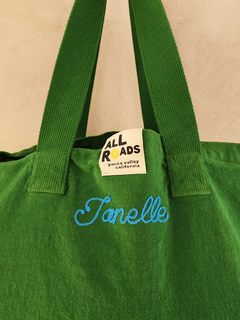 Canvas Circle Tote - Green